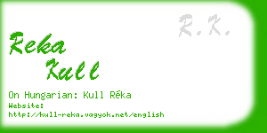 reka kull business card